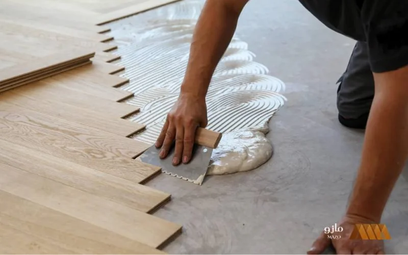 نصب پارکت با چسب